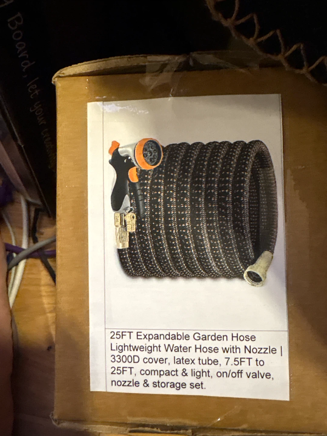 25FT Expandable Garden Hose with Nozzle Set