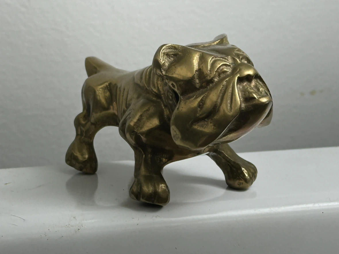 Vintage brass bulldog