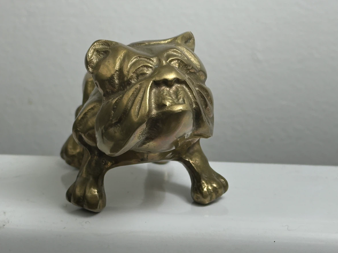 Vintage brass bulldog - photo 2