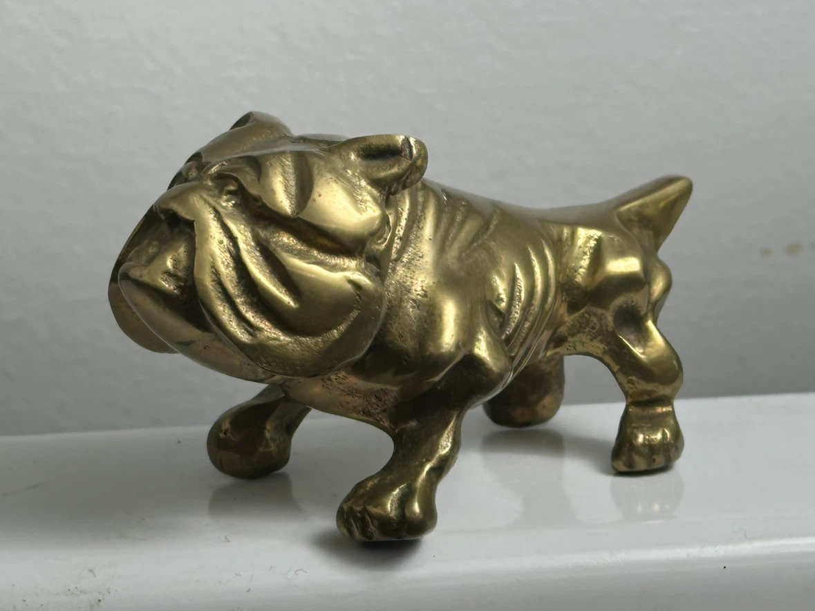 Vintage brass bulldog - photo 3