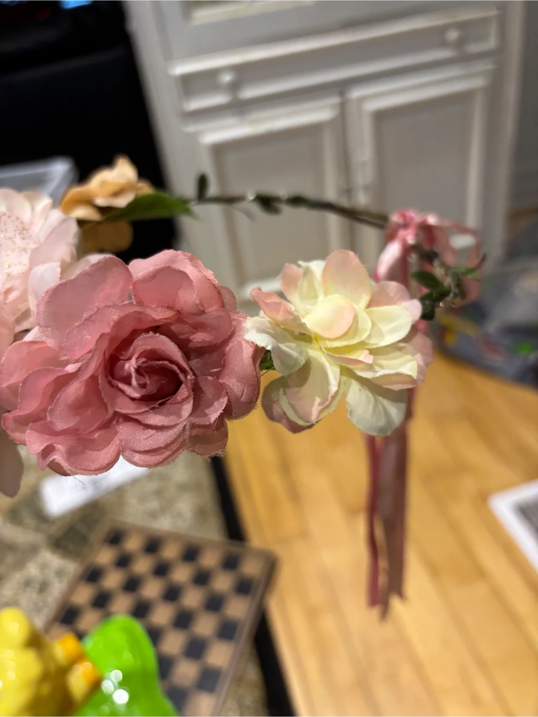 Floral Crown with Ribbons