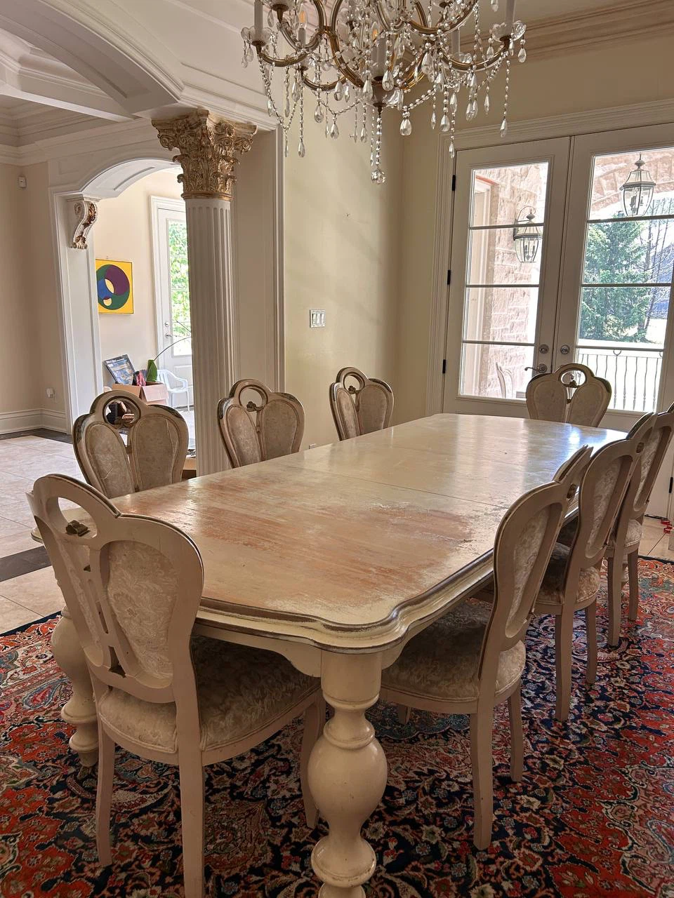 Dining Table Set with 8 Chairs