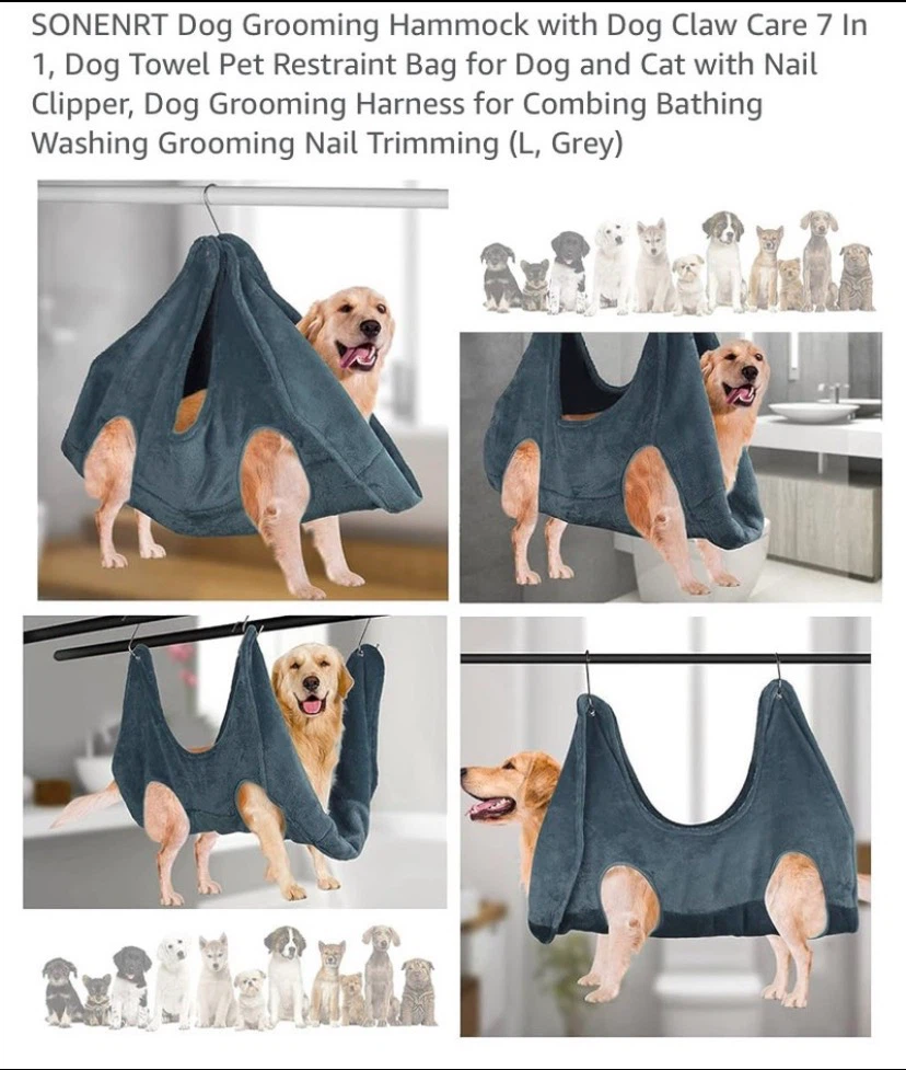 SONENRST Dog Grooming Hammock Set - Large - photo 4