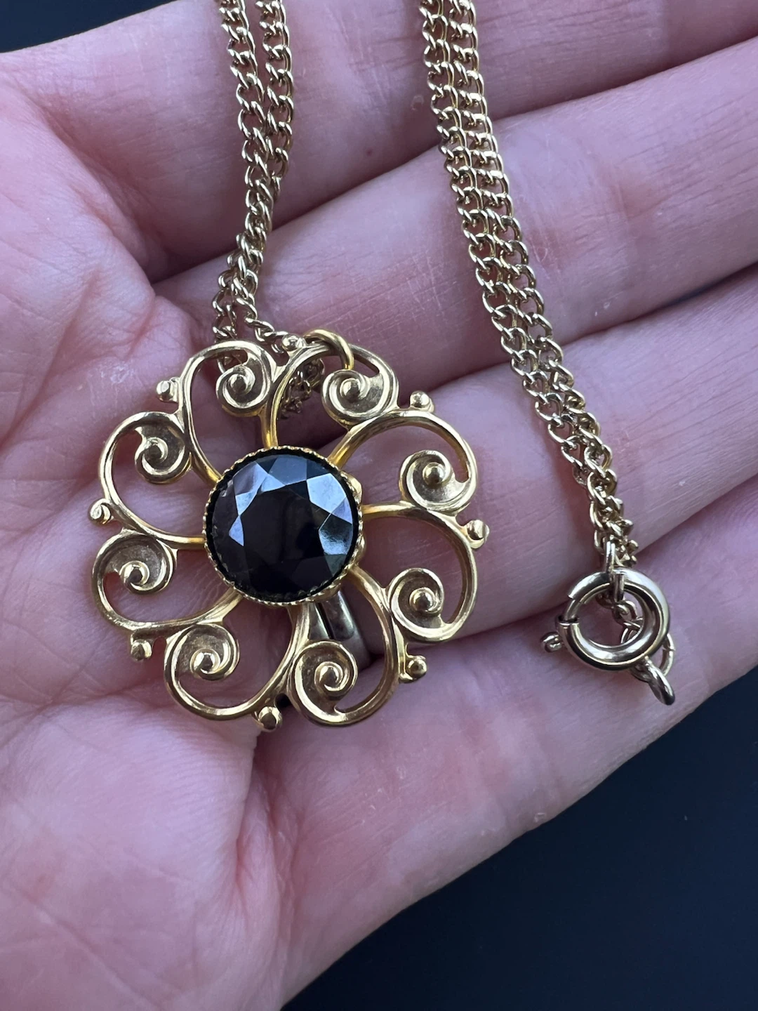 Vintage Filigree Pendant Necklace - photo 4
