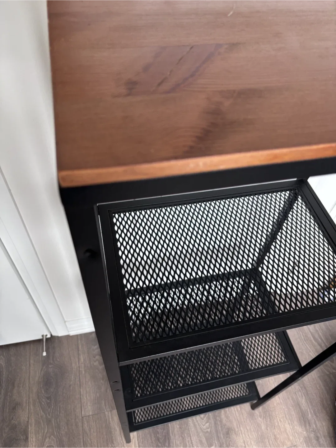 Black Metal and Wood Shelf - photo 2