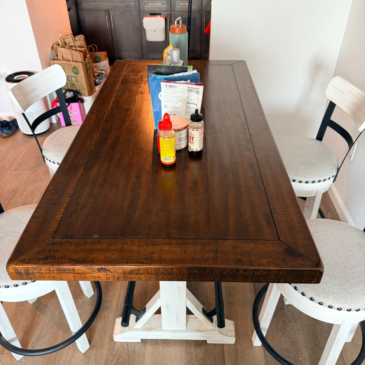 Counter Height Dining Table and 4 Barstools - photo 5