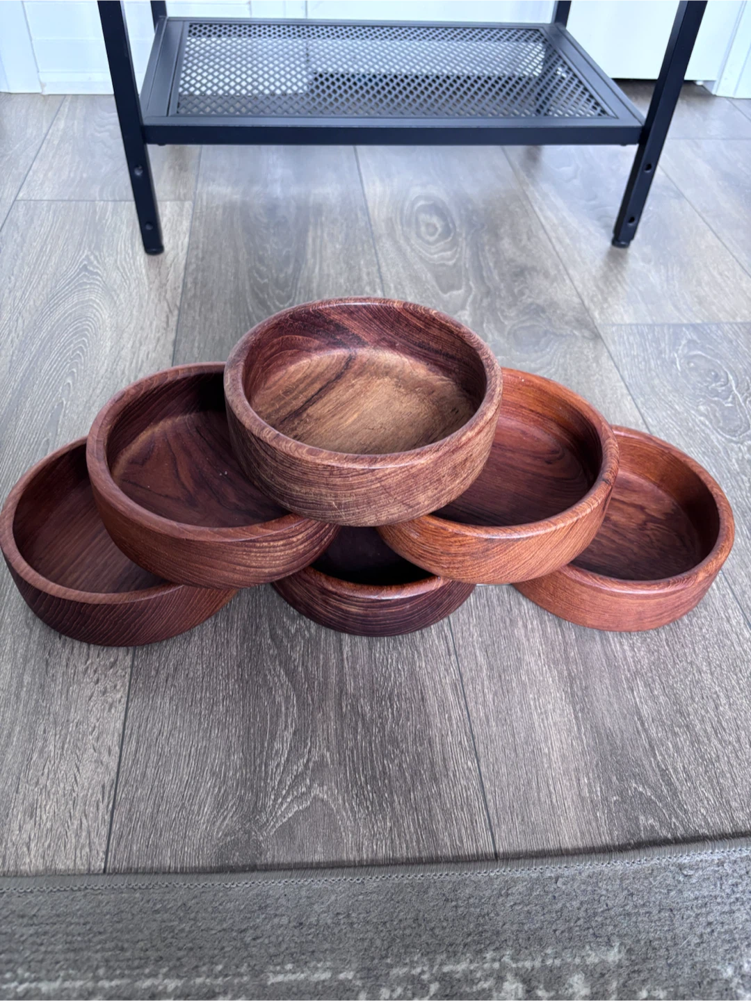 Set of 6 Genuine Teakwood Bowls - Made in Thailand