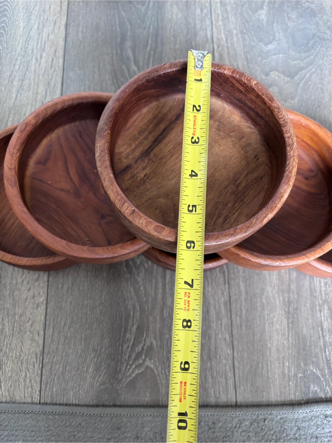 Set of 6 Genuine Teakwood Bowls - Made in Thailand - photo 2