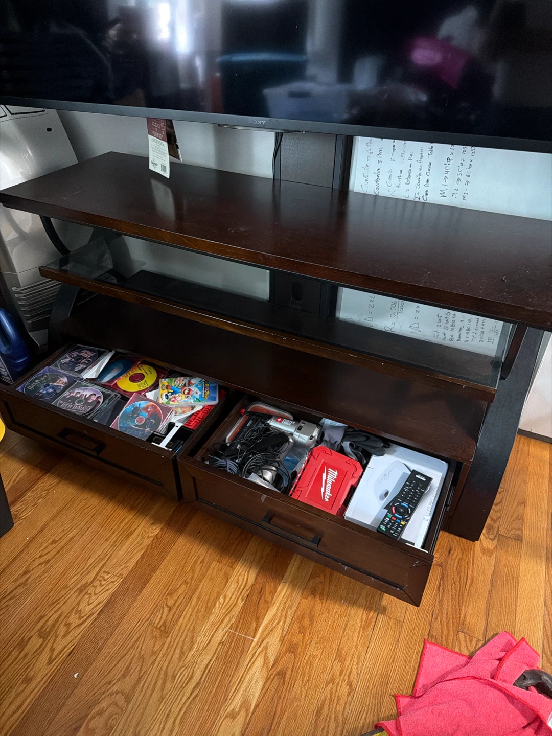 Sony TV with Dark Wood Media Stand - photo 4