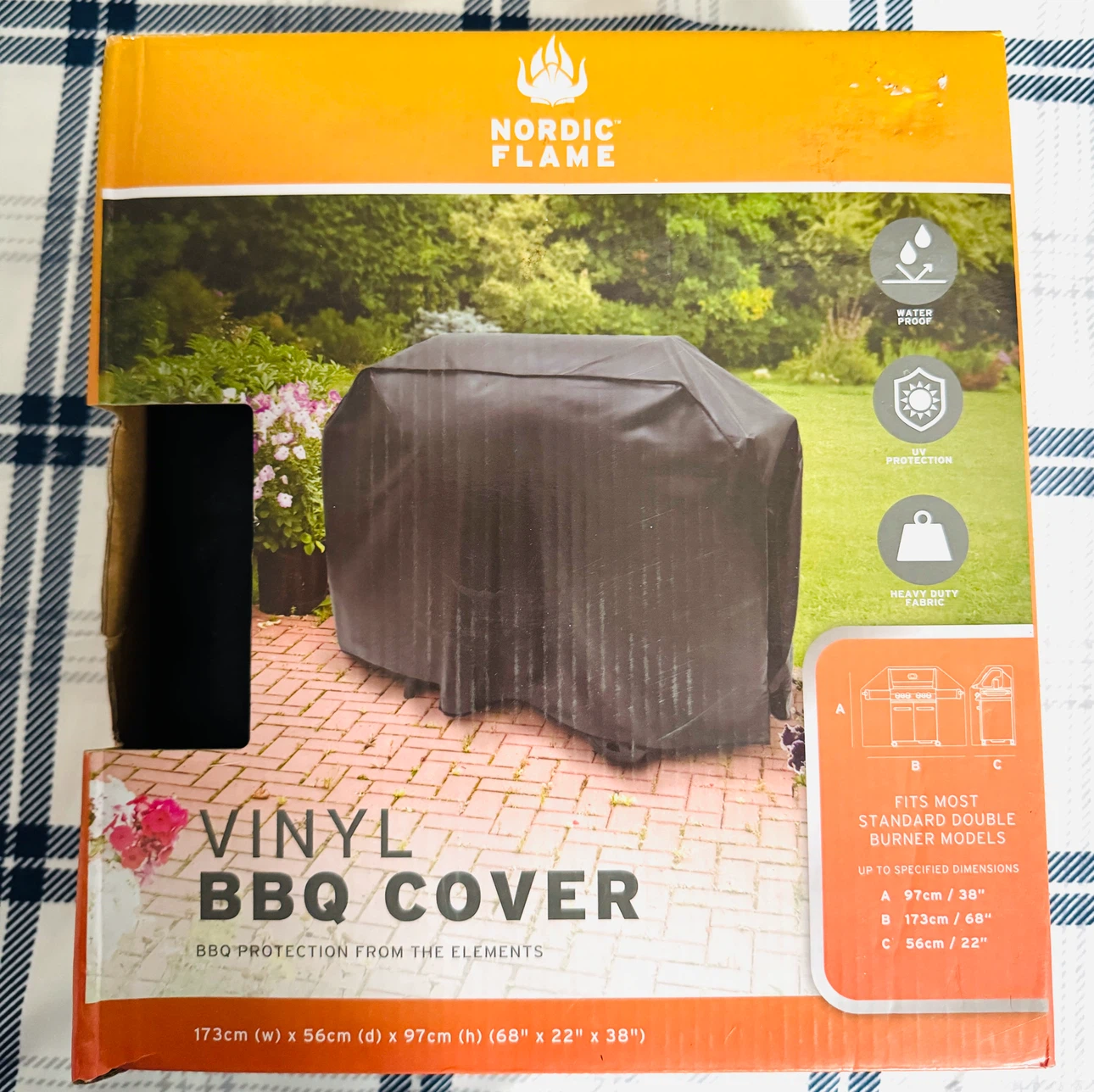 Nordic Flame Vinyl BBQ Cover (153x 56 x 97 cm)
