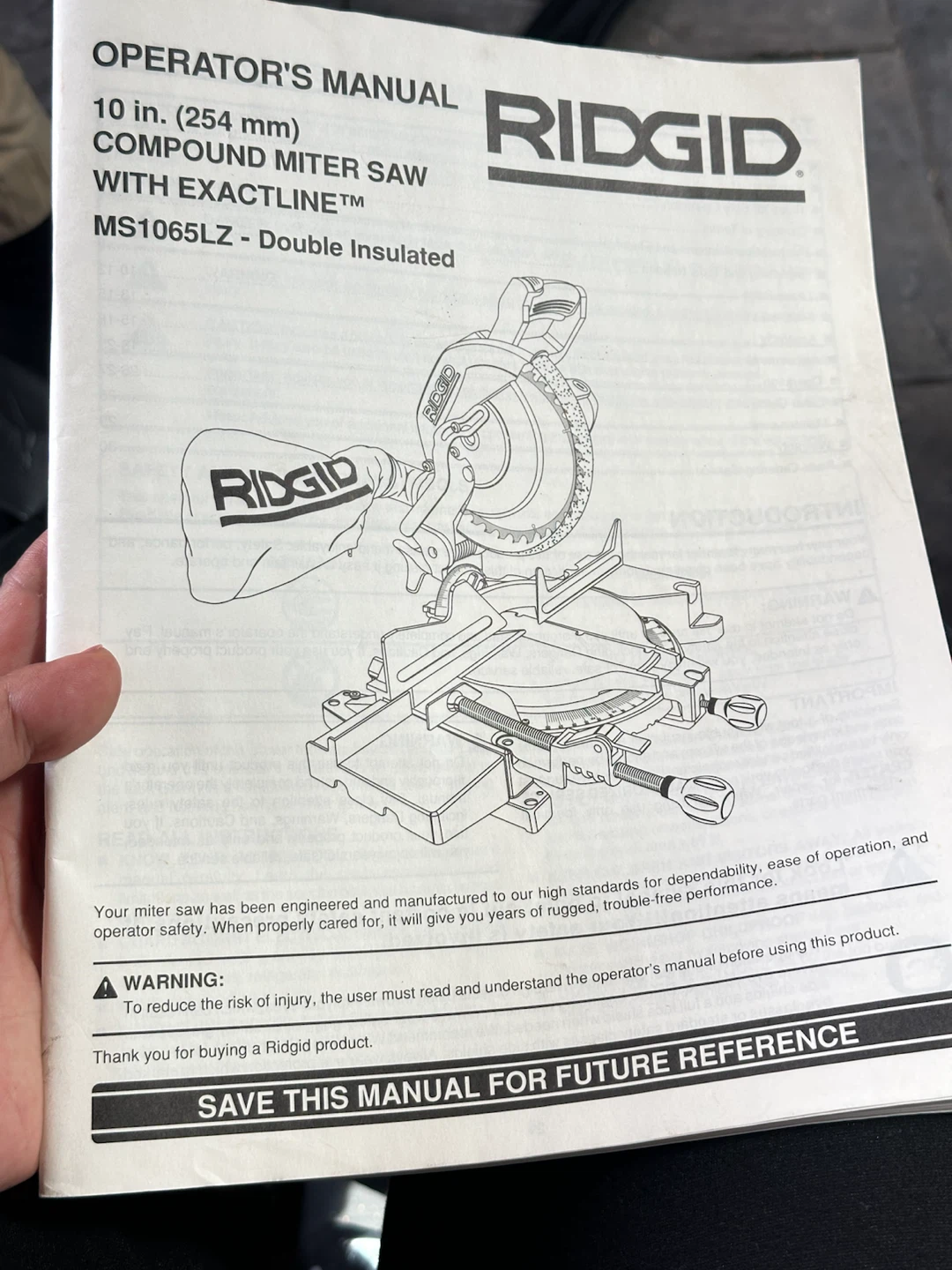 RIDGID 10 in. Compound Miter Saw MS1065LZ - photo 4