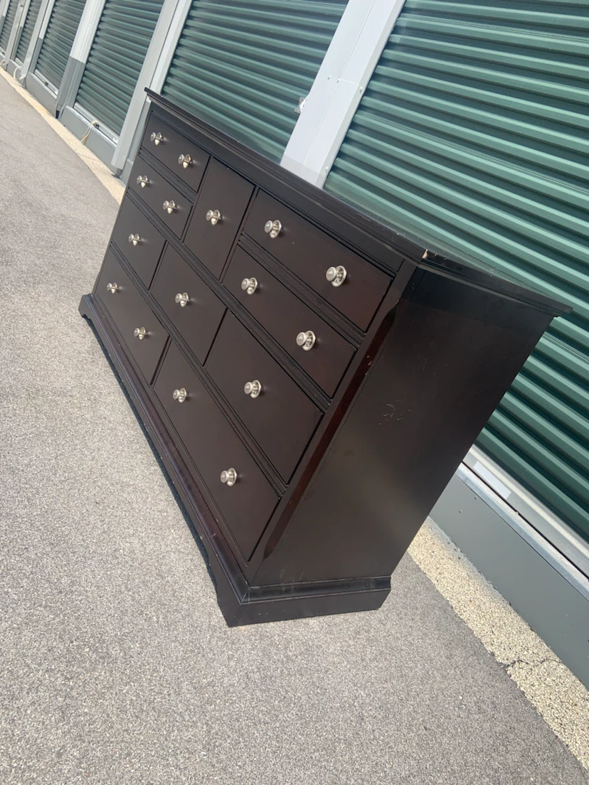 Dark Brown Dresser with 10 Drawers - photo 3