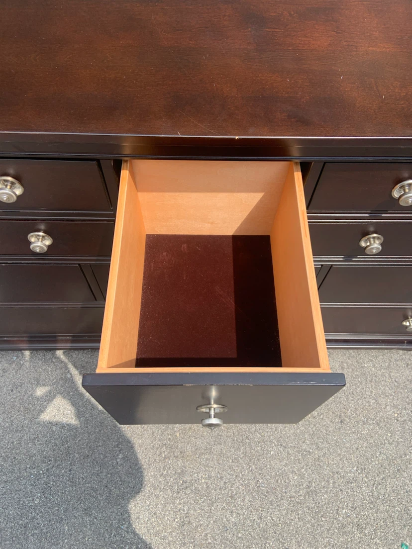 Dark Brown Dresser with 10 Drawers - photo 4