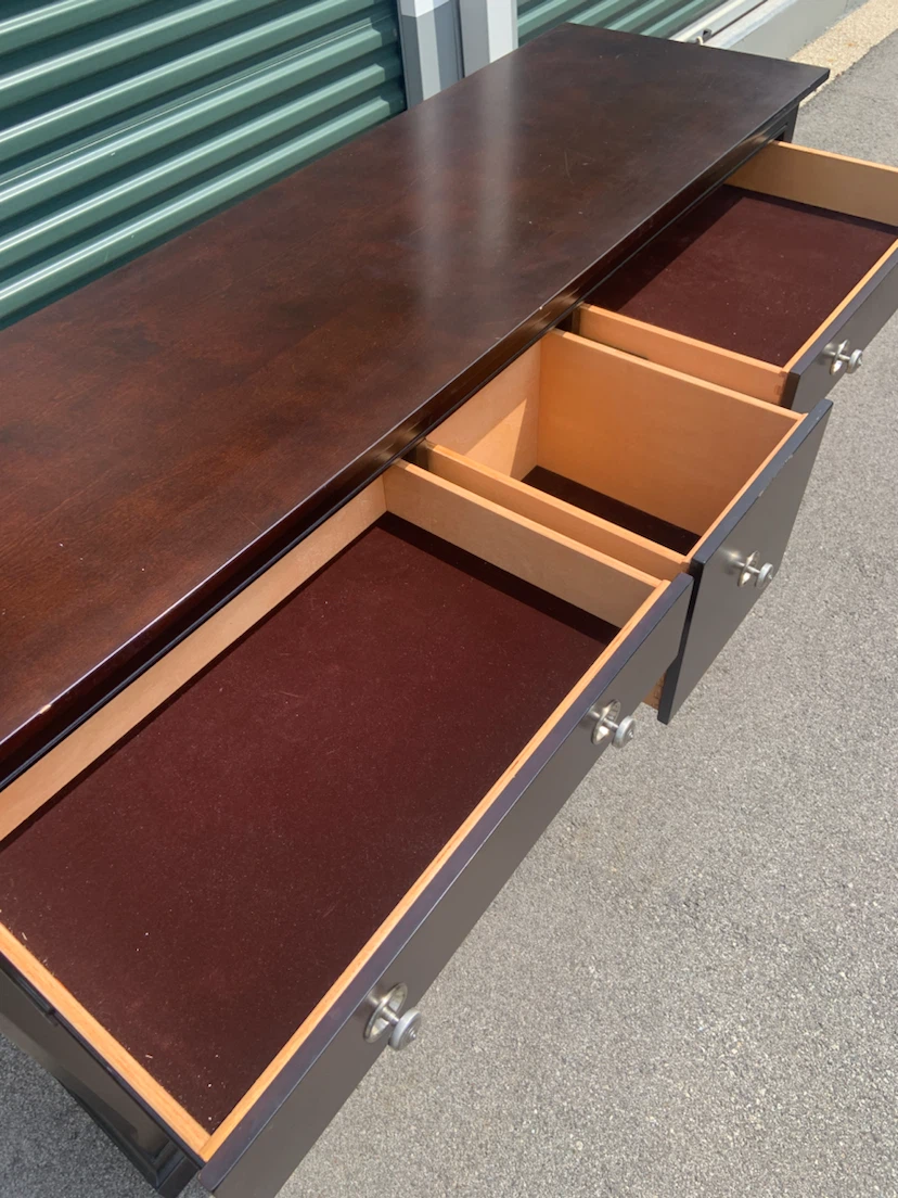 Dark Brown Dresser with 10 Drawers - photo 5