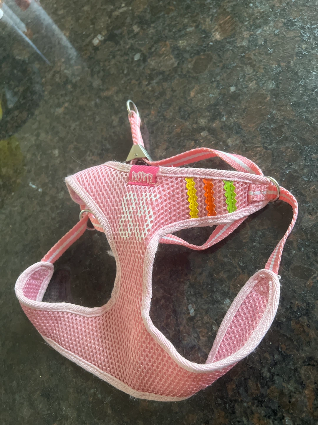 Petlife Pink Mesh Dog Harness with gentle leader