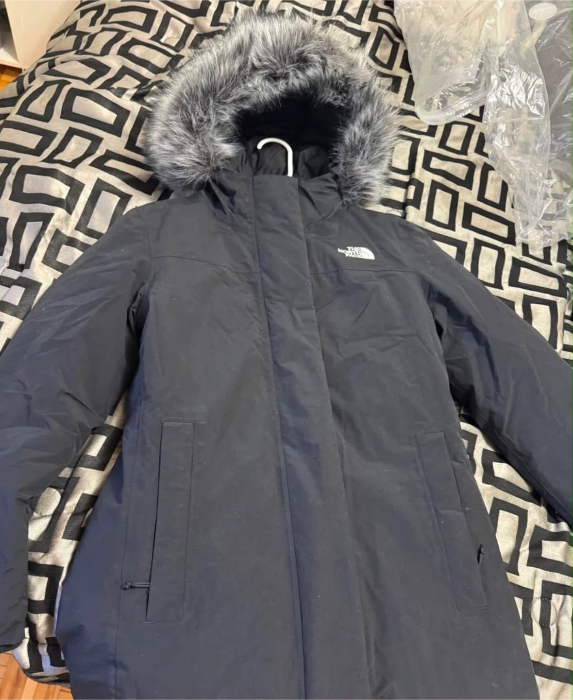 The North Face Black Parka with Faux Fur Hood
