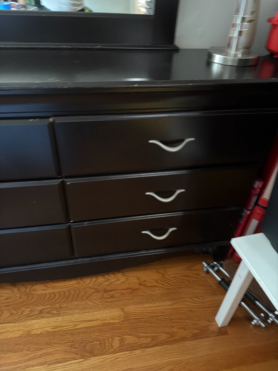 Dark Brown 6-Drawer Dresser with Mirror - photo 4