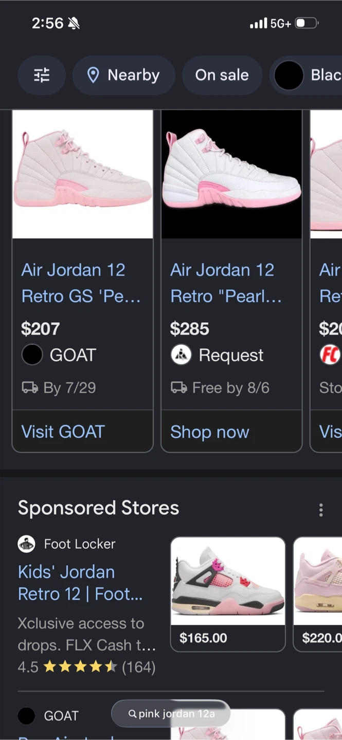 Air Jordan 12 Retro GS Pearl White Pink Toddler Shoes - photo 3