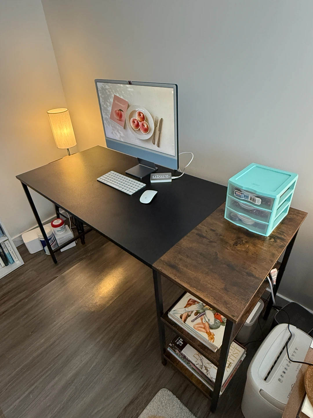 Two-Tone Wooden Desk w/Shelves (54TH ST, WNY, NJ)