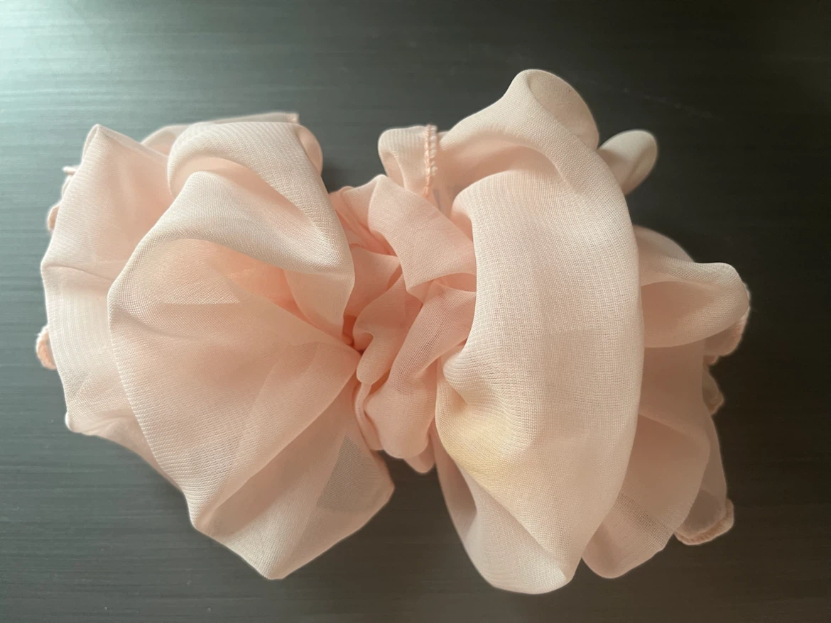 Pink Ruffle Hair Clip