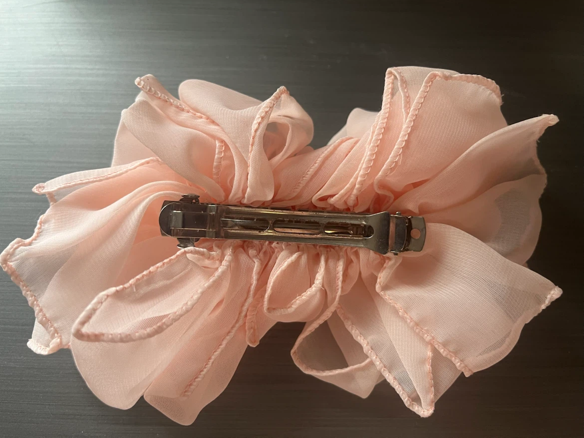 Pink Ruffle Hair Clip - photo 2