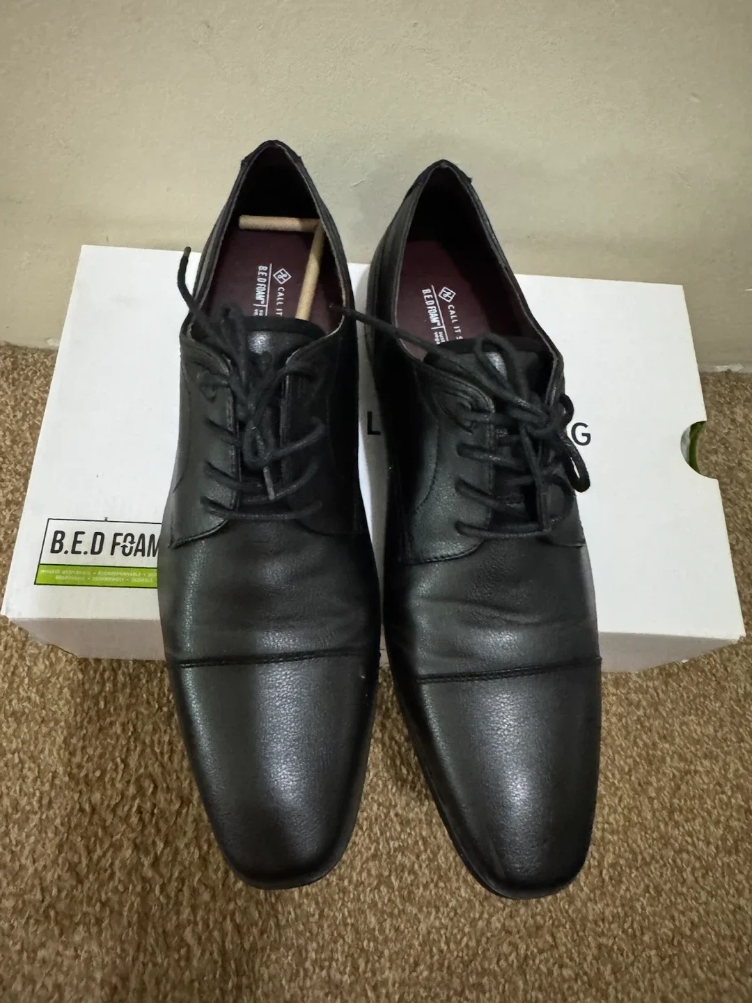 Call It Spring Men's Goldfinch Black Leather Dress Shoes - photo 2