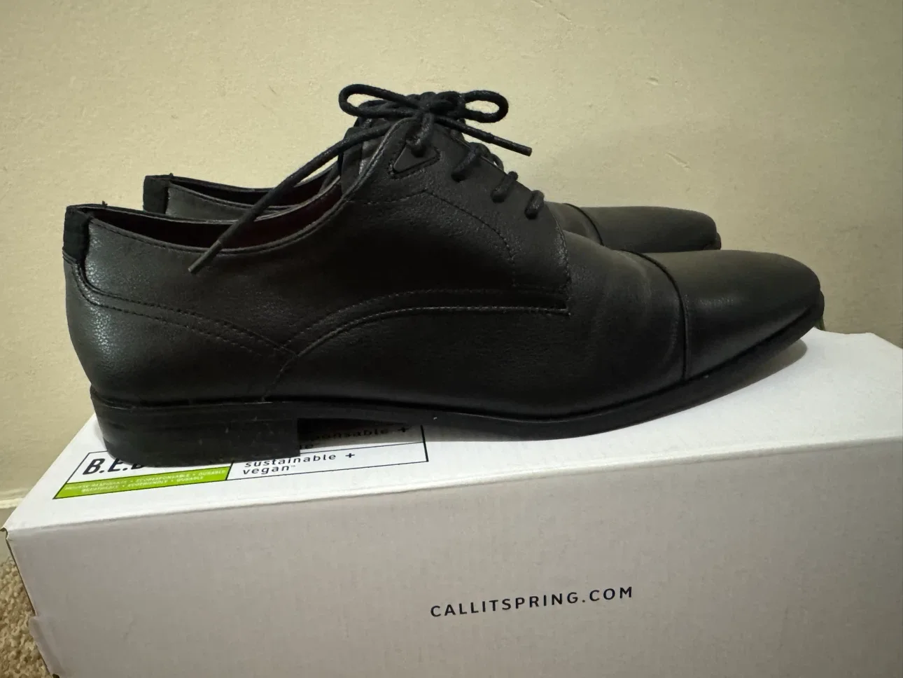 Call It Spring Men's Goldfinch Black Leather Dress Shoes - photo 3
