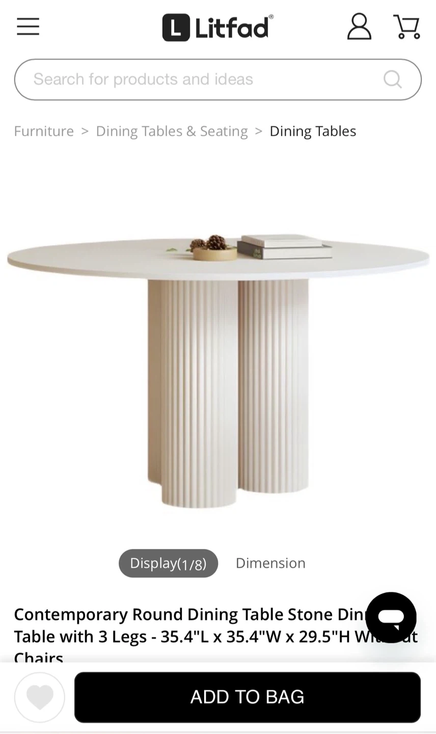 Contemporary Round Dining Table - photo 2