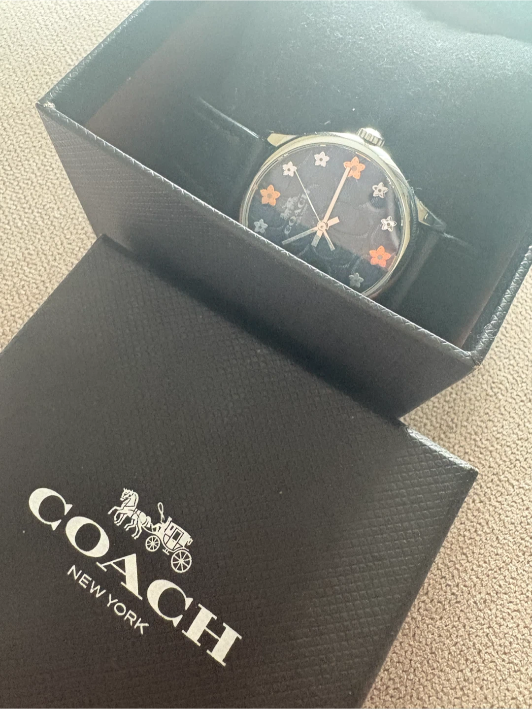Coach New York Watch with Floral Dial