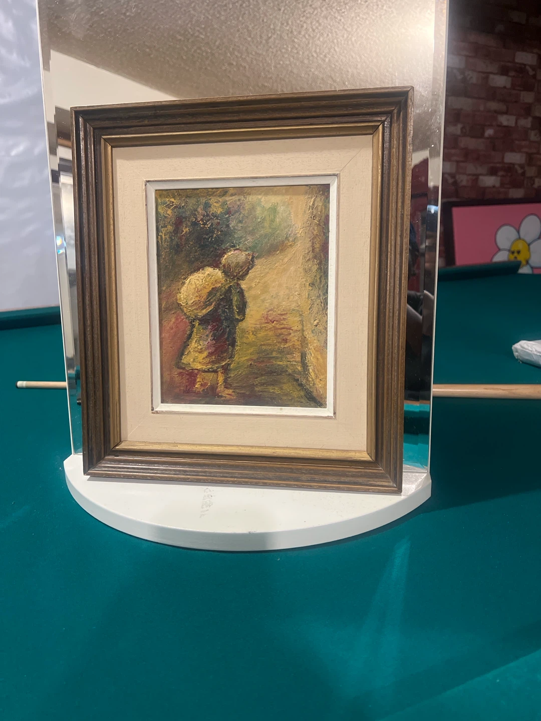 Framed Painting of a Person Carrying a Load - photo 2