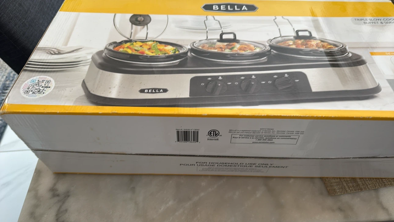 BELLA Triple Slow Cooker Buffet & Serve - photo 3