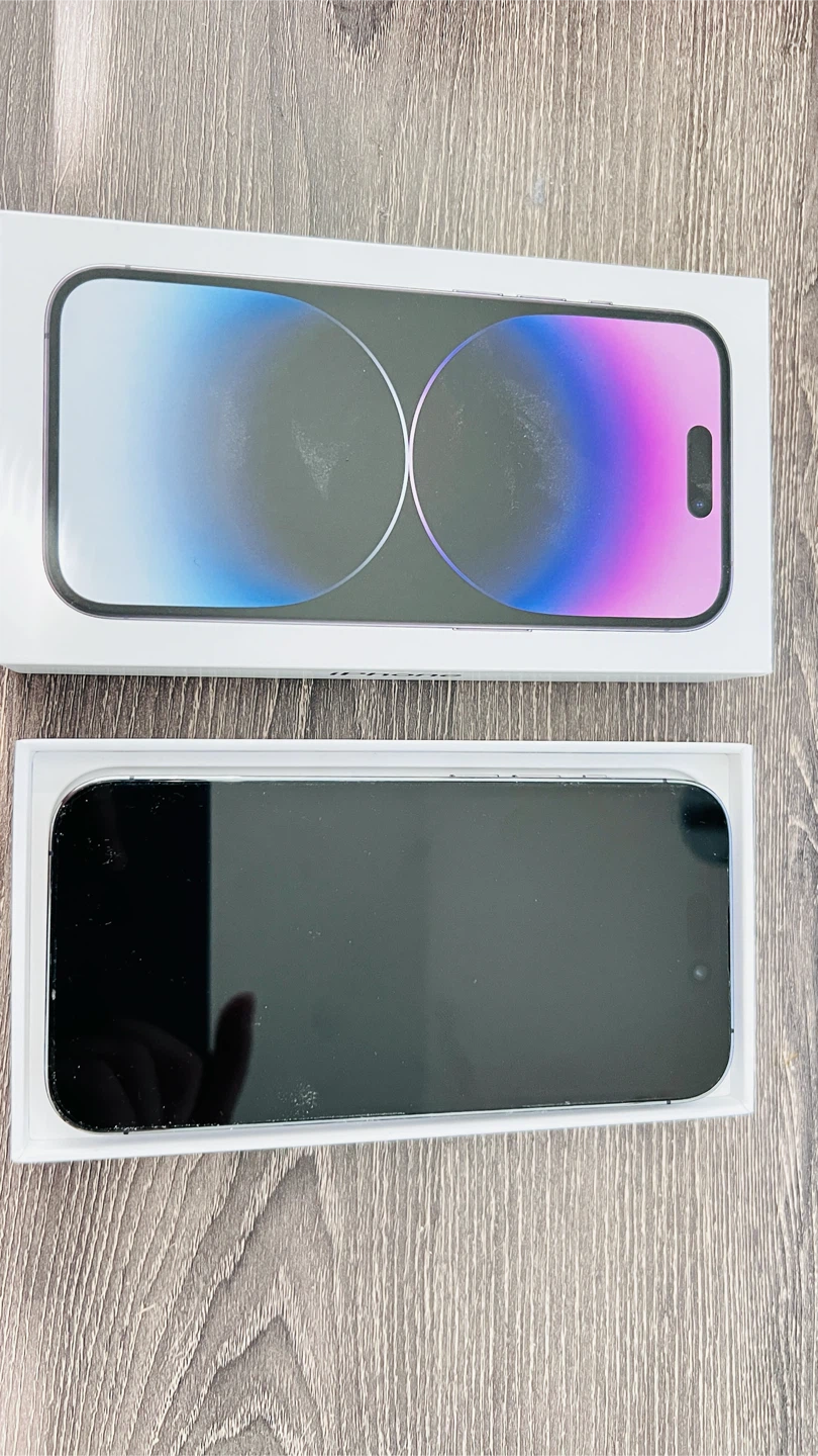 iPhone 14 Pro 256GB Deep Purple Unlocked Original Box & Cable
