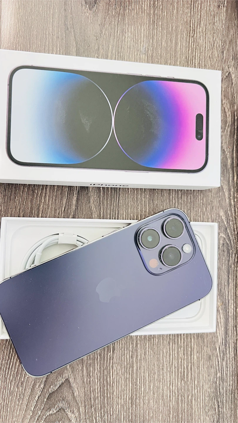 iPhone 14 Pro 256GB Deep Purple Unlocked Original Box & Cable - photo 2