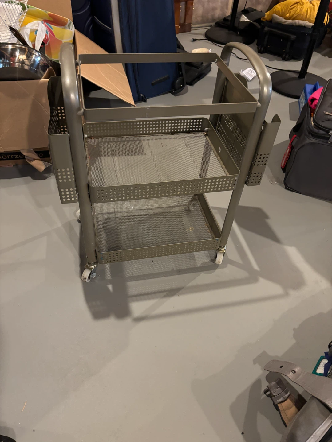 Grey 3-Tier Rolling Utility Cart - photo 3