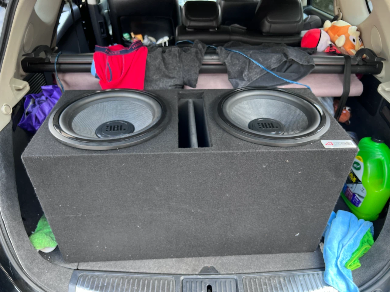 JBL Dual 12-inch Subwoofer Box with Planet Audio Amplifier