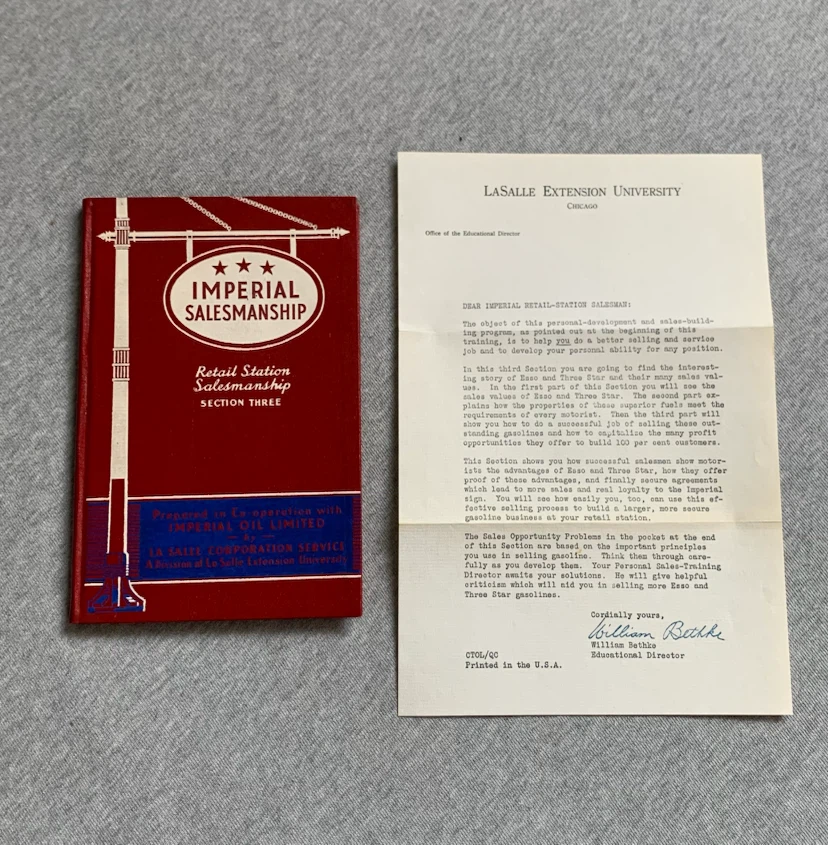 Imperial Oil Retail Station Salesmanship Book - From 1935