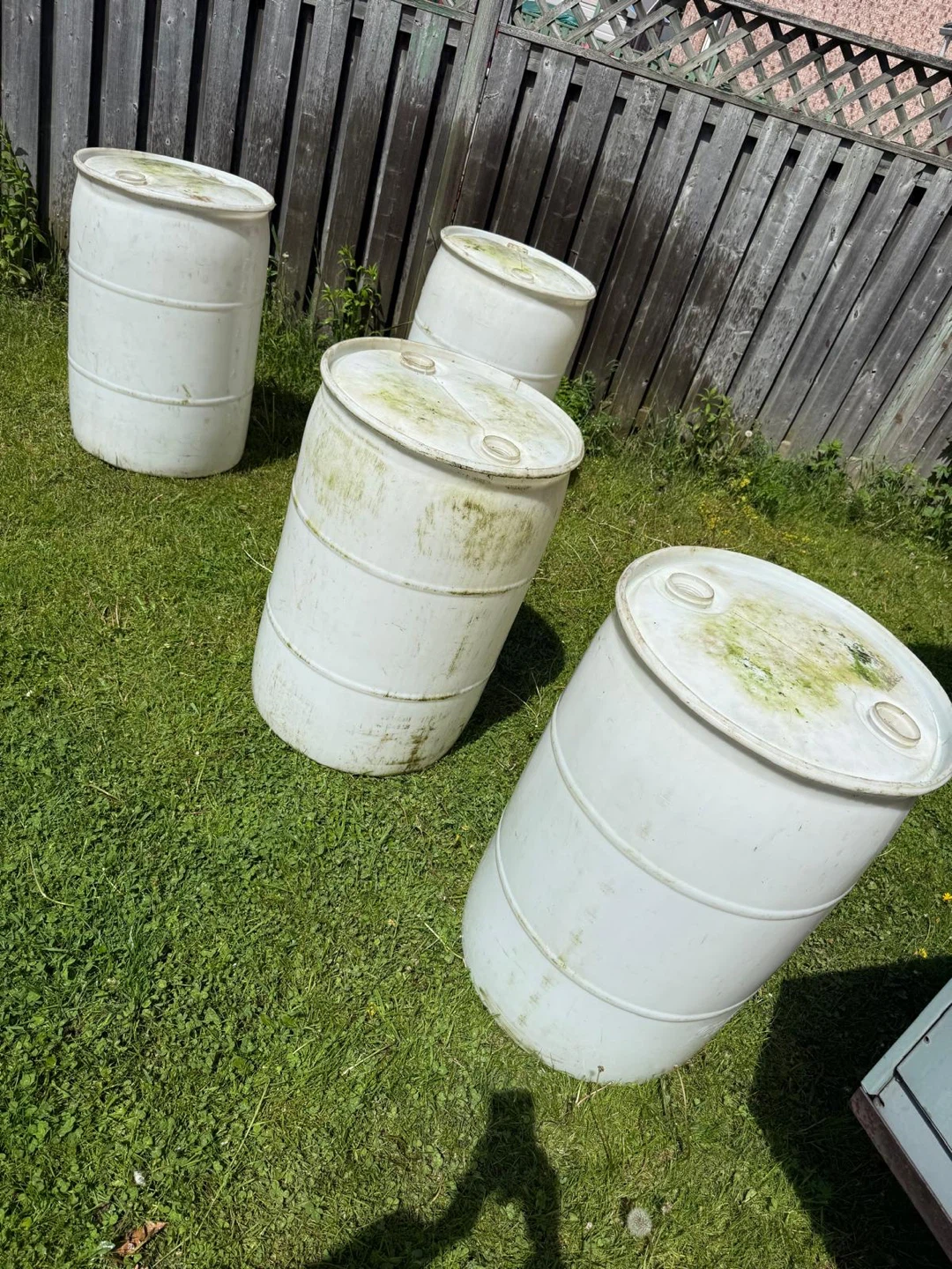 White Plastic Barrel Storage Drum