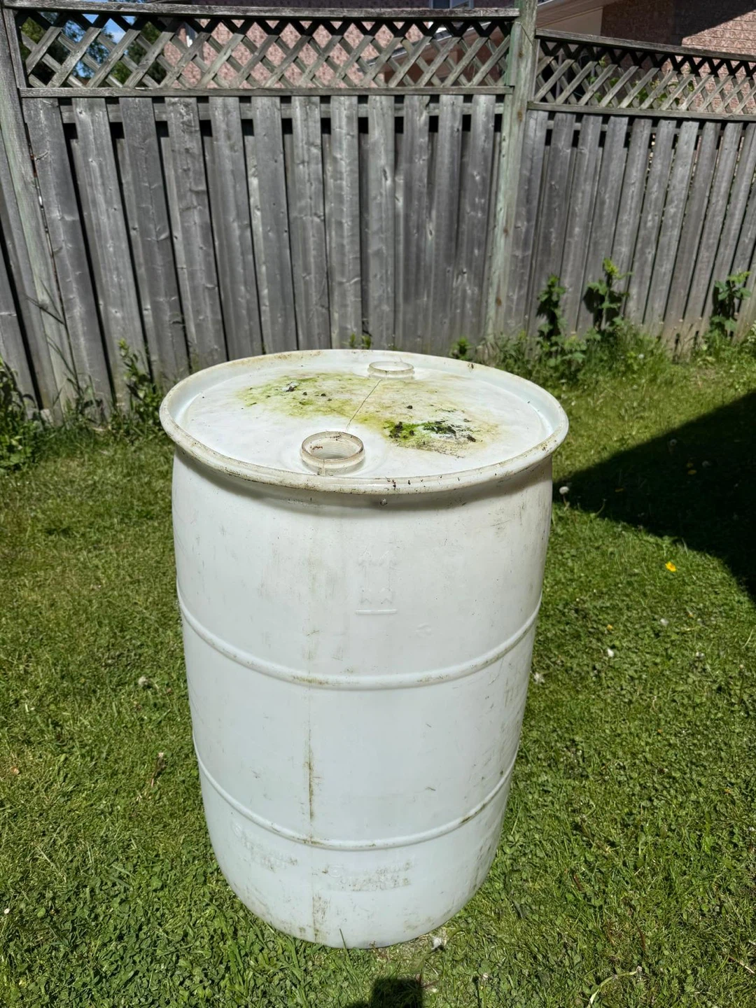 White Plastic Barrel Storage Drum - photo 2