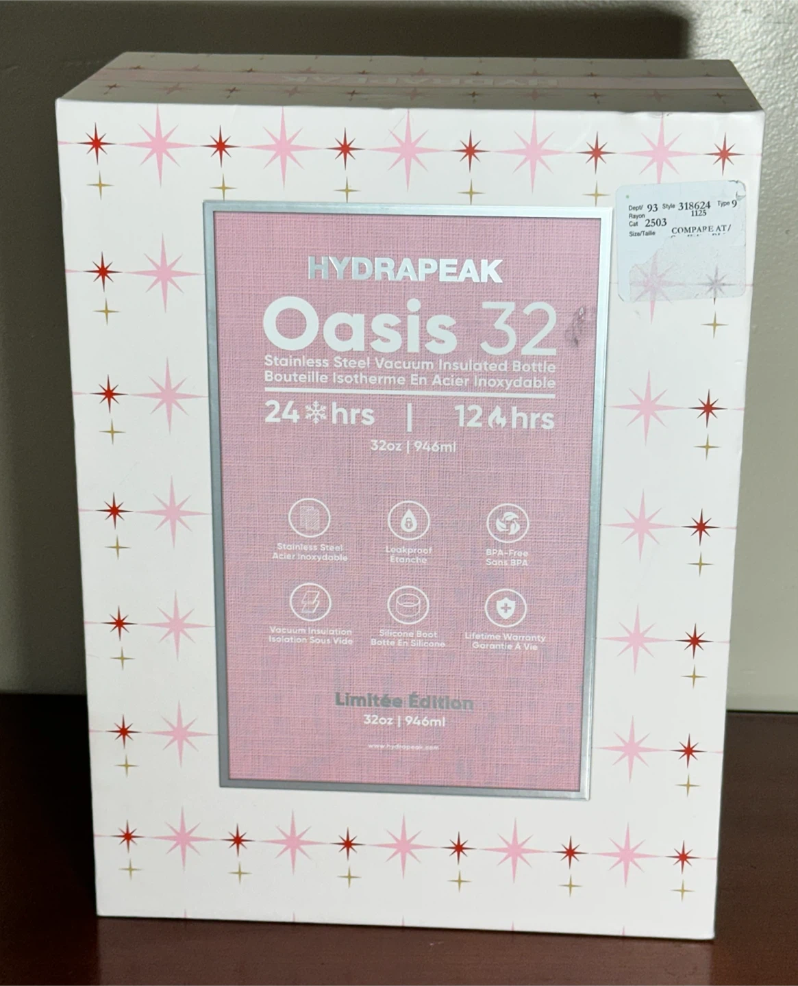 Hydrapeak Oasis 32 Stainless Steel Bottle - Whisper Pink - photo 2