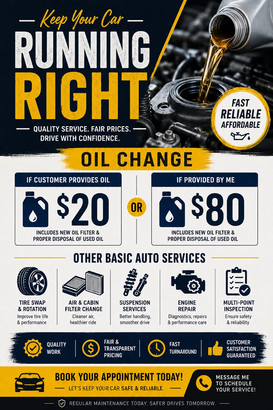 Oil change services