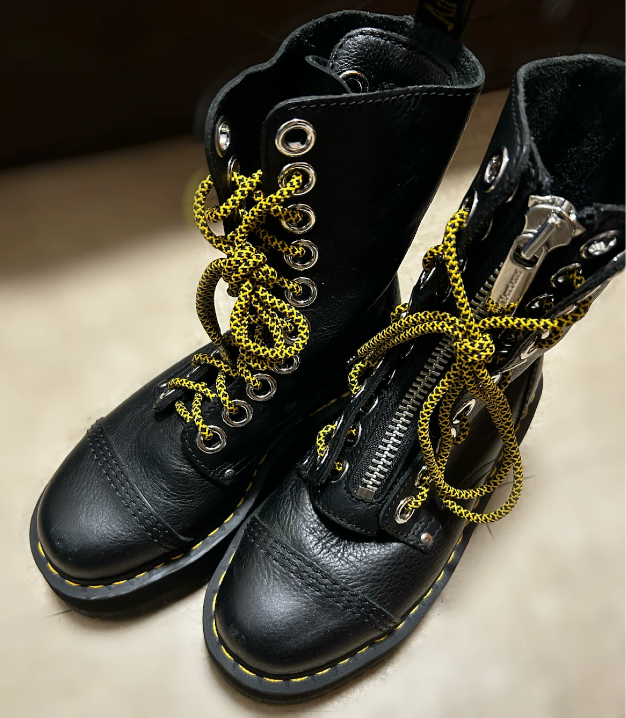 Dr. Martens Black Leather Platform Boots