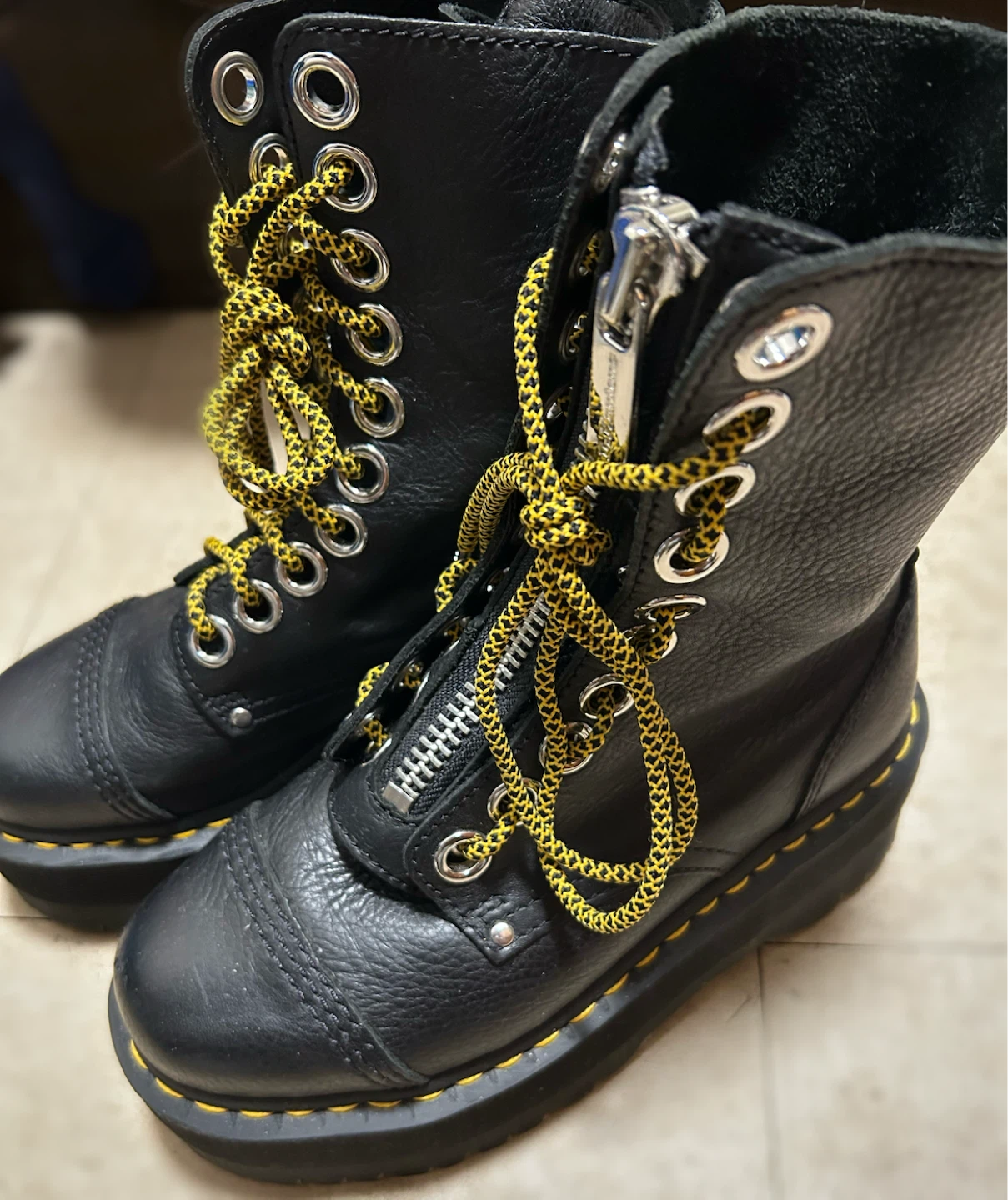 Dr. Martens Black Leather Platform Boots - photo 2