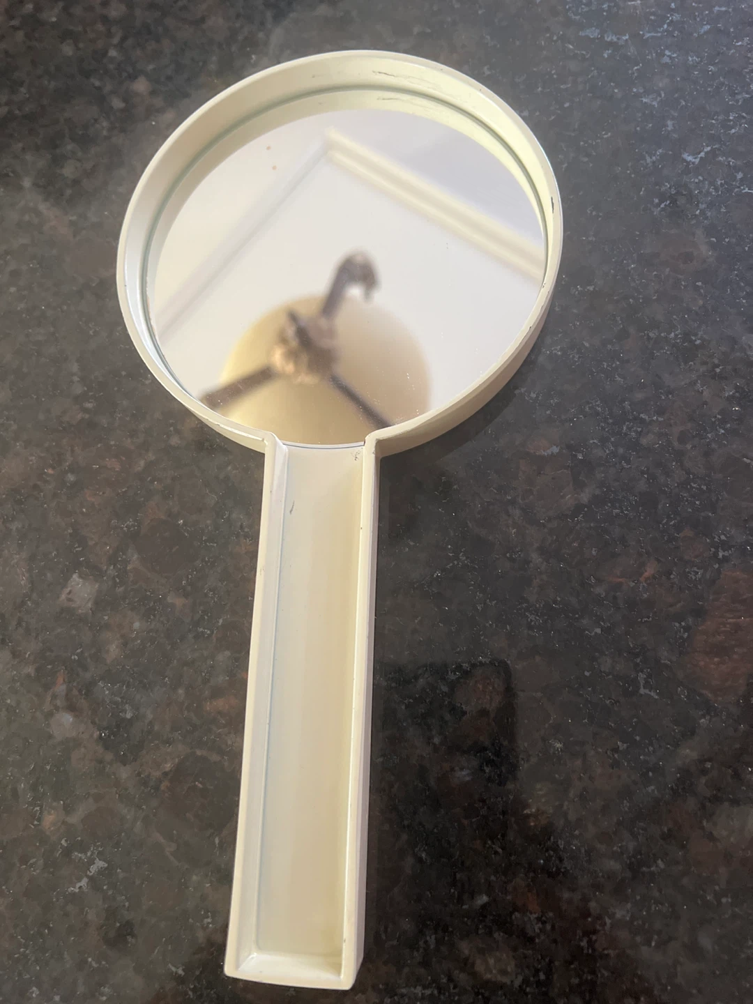 Handheld Mirror with Calla Lily Design