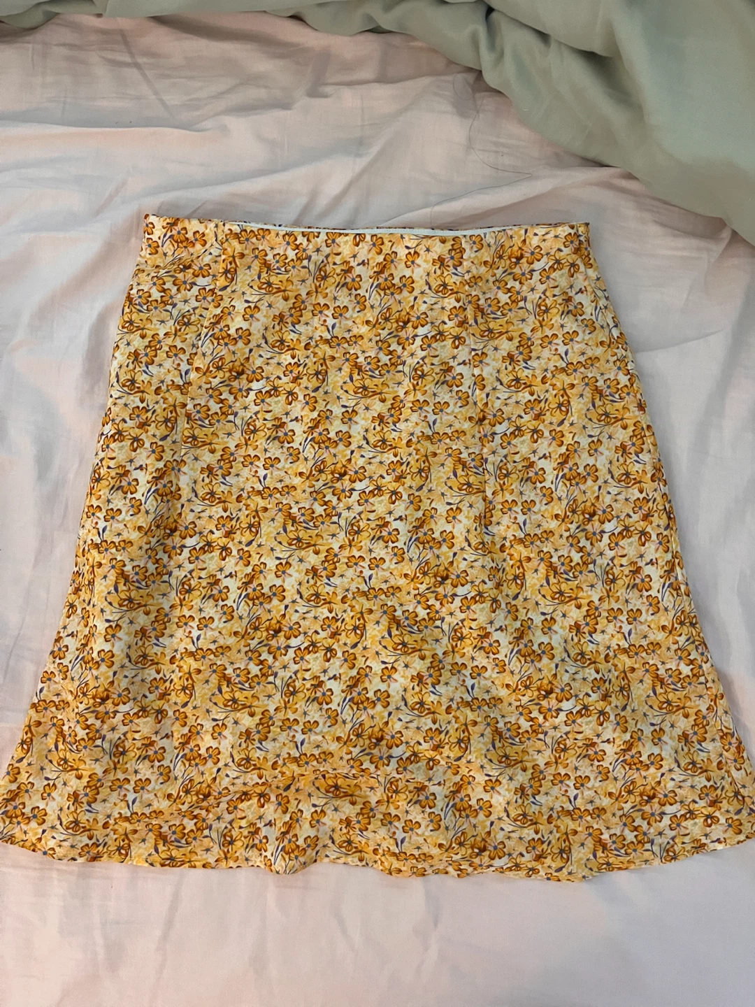 Brand new Yellow Floral Mini Skirt