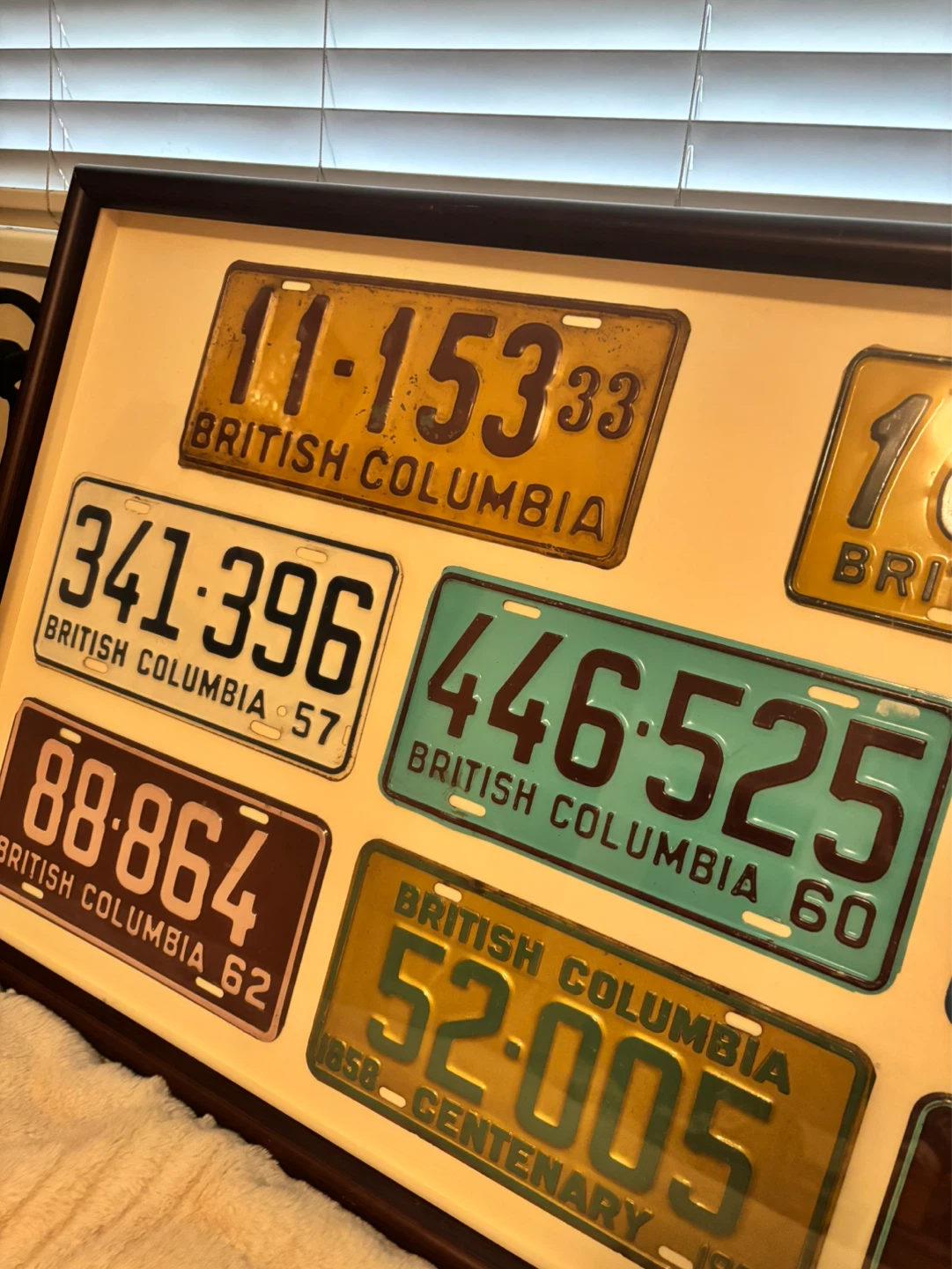Framed British Columbia License Plates Collection - photo 2