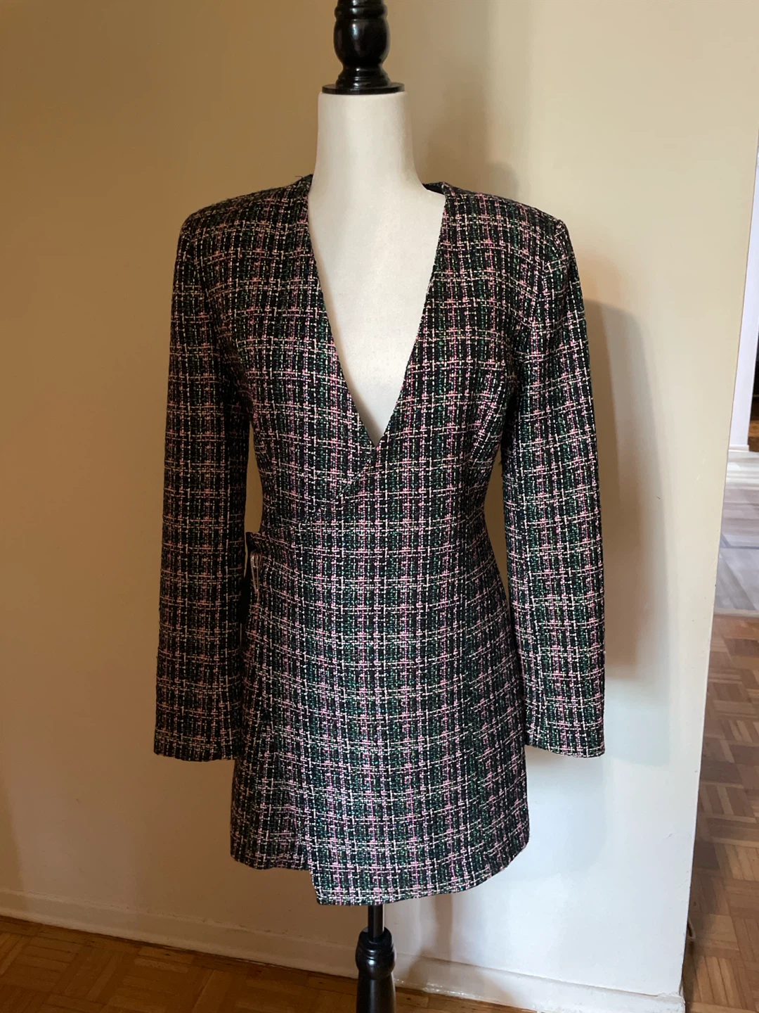 ZARA Women's Tweed Blazer Dress