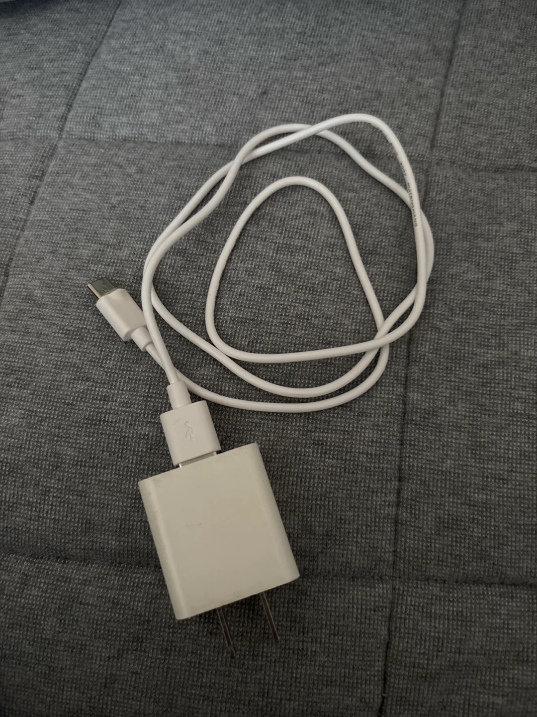 White USB Charger and Cable