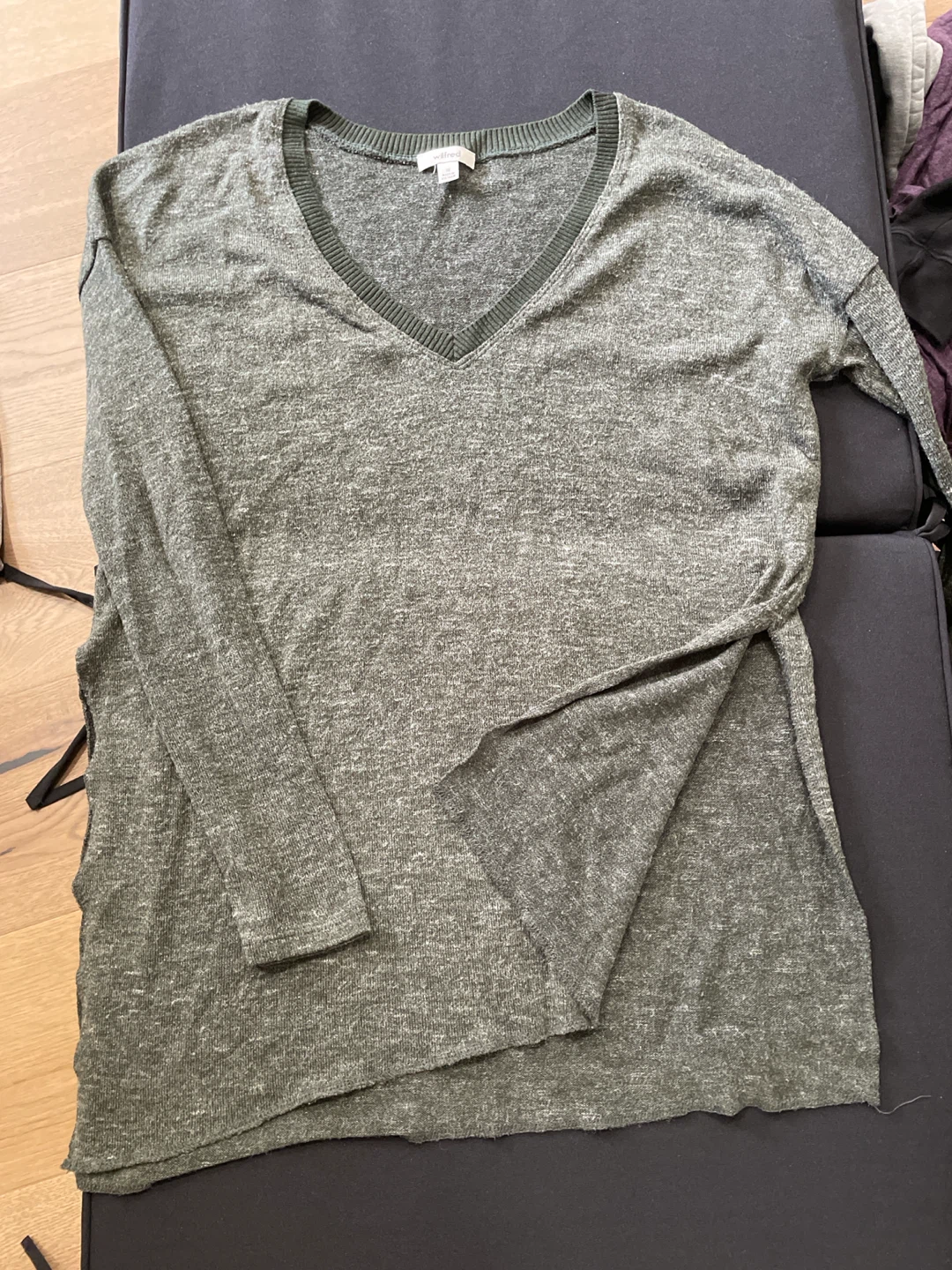Wilfred Green V-Neck Sweater