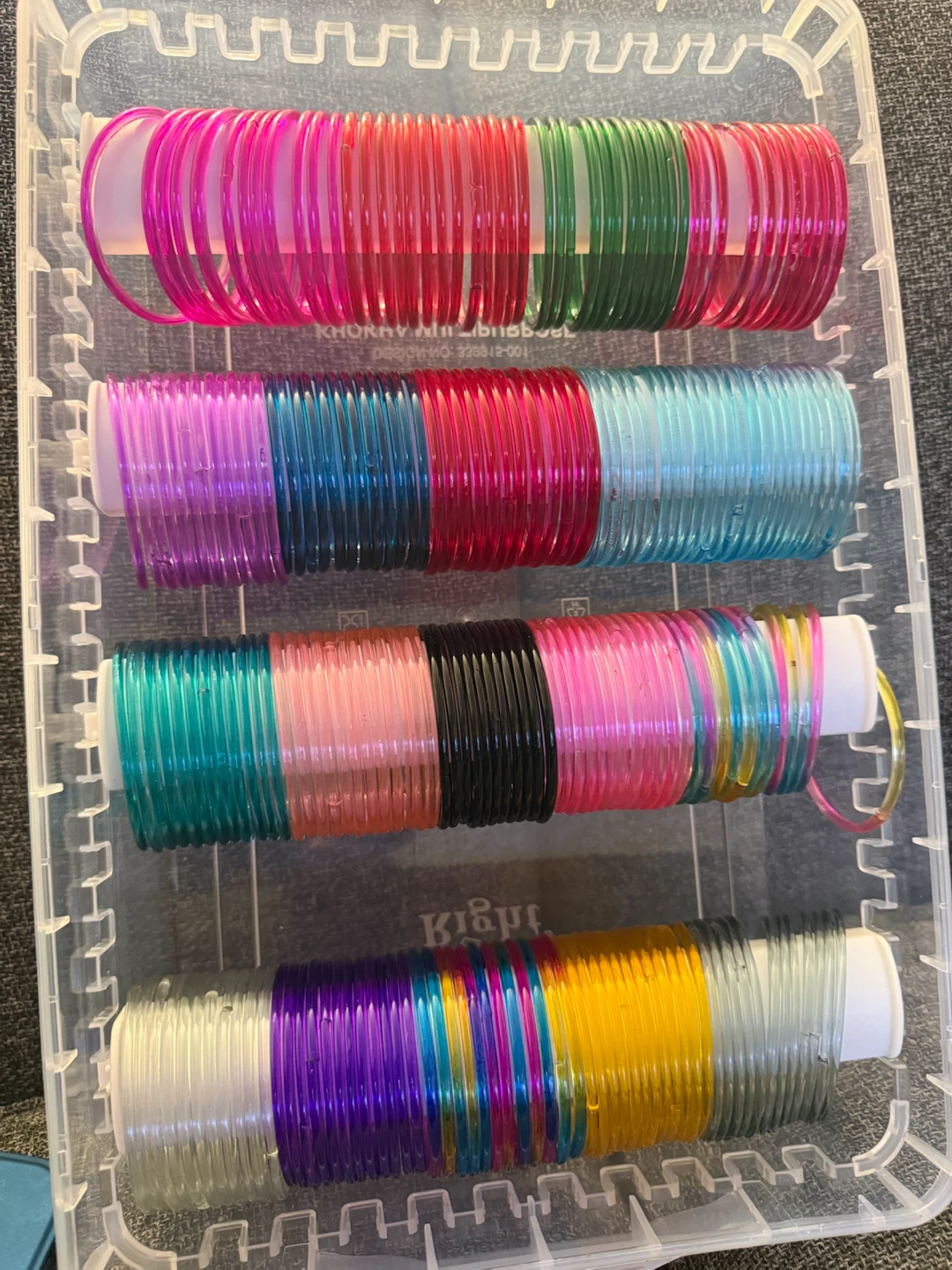 jelly glass bangles $  11 for dozen size 2.2 2.4 2.6 2.8