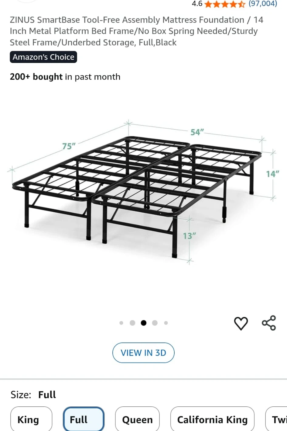 Zinus SmartBase Tool-Free Assembly Mattress Foundation - photo 4